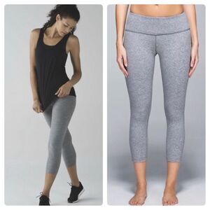 Lululemon Wunder Under Crop / Heathered Slate